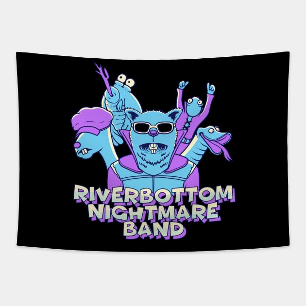 Riverbottom Nightmare Band Tapestry by asterami