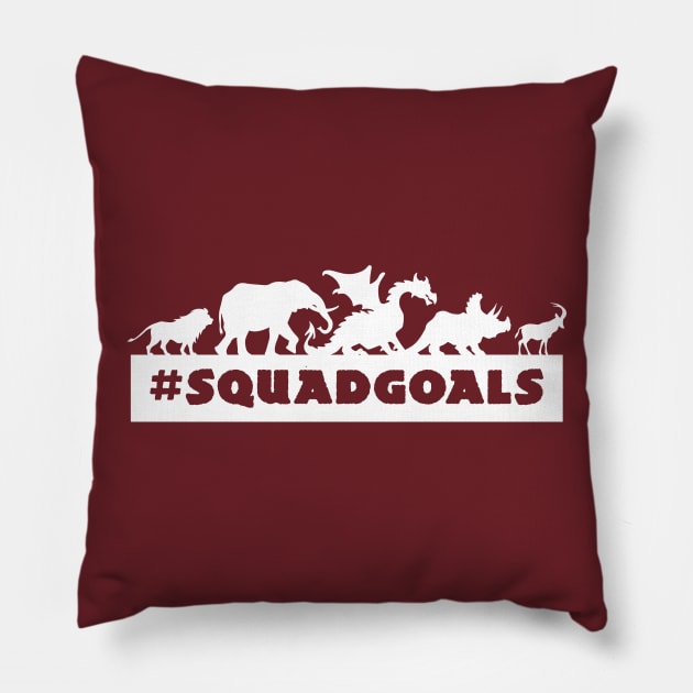 Animal Kingdom Squad Pillow by Oswaldland