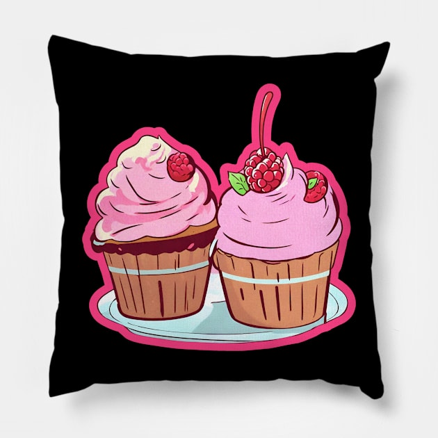 Raspberry Sorbet Lovers Pillow by Whisky1111