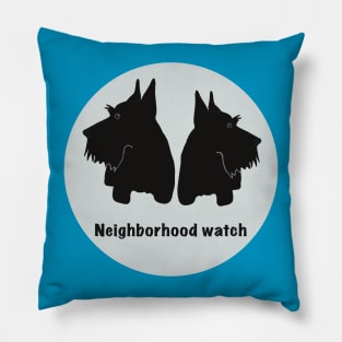 Scottie Dog Neighborhood Watch Pillow