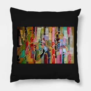 Expresstionist Violin and Flute Players 844 Pillow