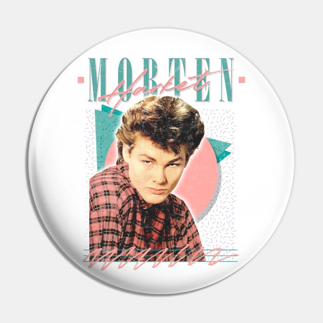 80s Vintage Style Morten Harket Aesthetic Design Pin by DankFutura