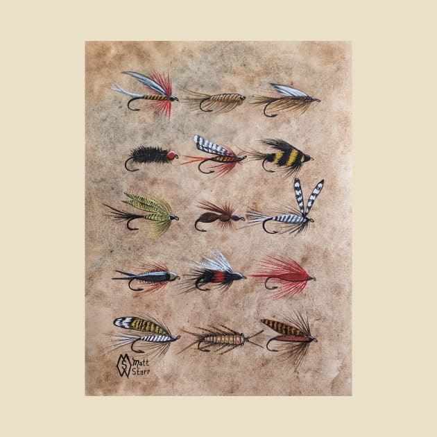 Trout flies collection by Matt Starr Fine Art