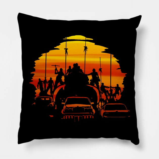 Mad Max Fury Road Pillow by DeepFriedArt