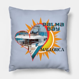 Palma Bay, Mallorca Spain Pillow