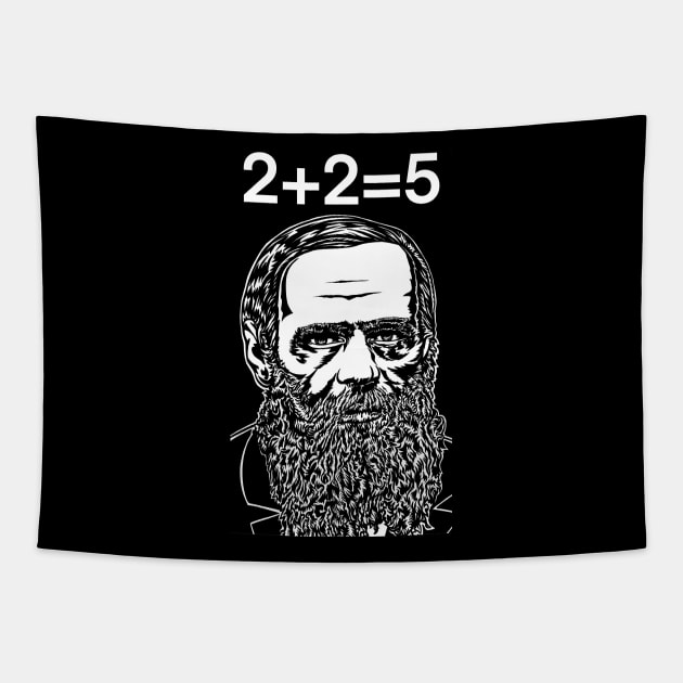 FYODOR DOSTOYEVSKY quote .1 - ink portrait Tapestry by lautir