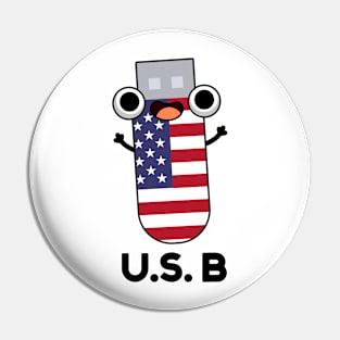 US B Funny United States Pun Pin