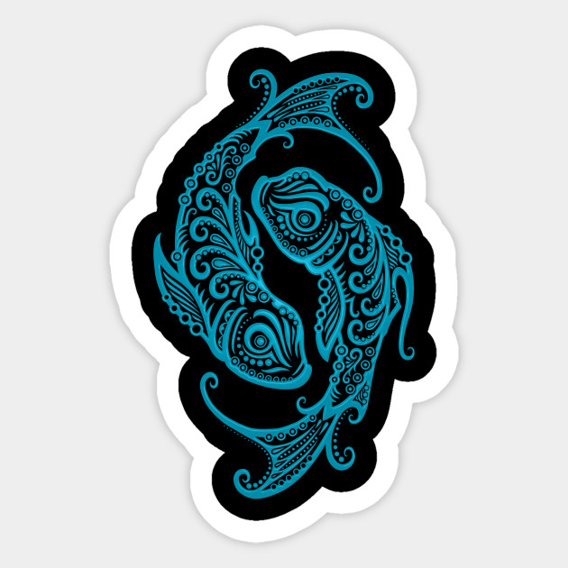 blue pisces zodiac sign pisces sticker teepublic