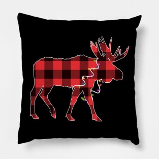 Santa Deer Plaid Red Buffalo Animal Merry Christmas Pajamas Family Pillow