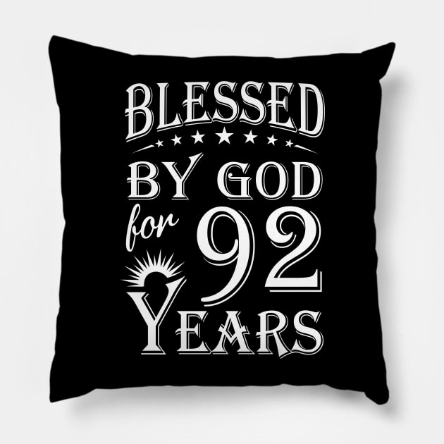 Blessed By God For 92 Years Christian Pillow by Lemonade Fruit