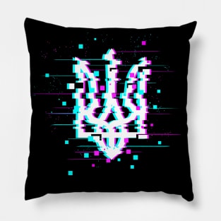 Tryzub Glitch Pillow