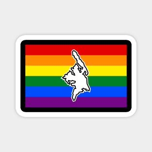 Cortes Island BC - Rainbow Pride Flag - LGBT Colours - Cortes Island Magnet