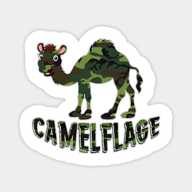 Camelflage funny merch for camels lovers, army lovers, camouflage lovers Magnet by Goods-by-Jojo