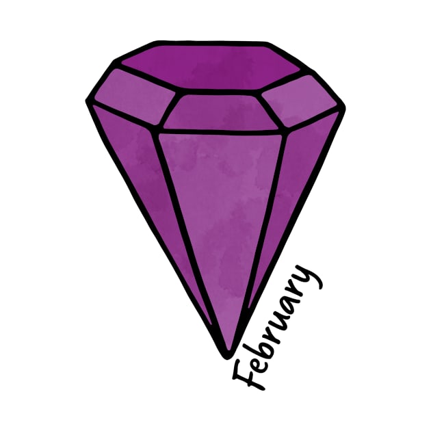 February Amethyst Birthstone by murialbezanson