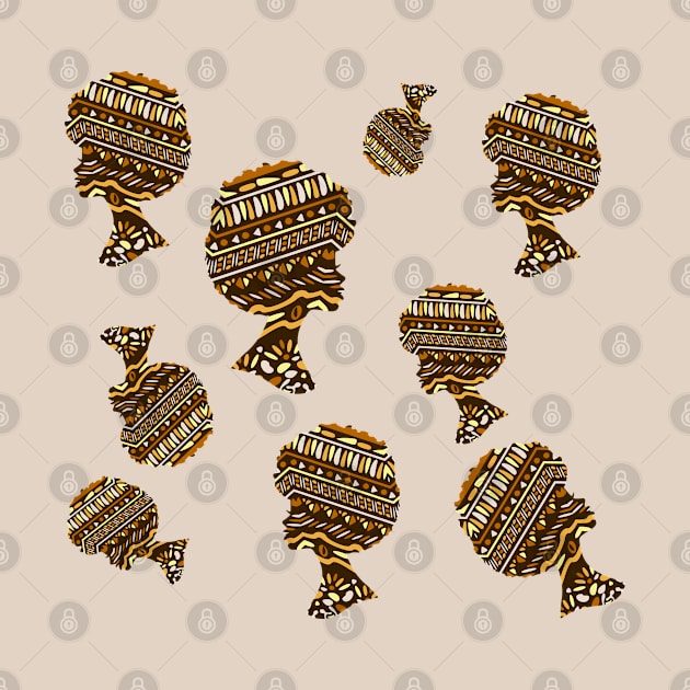 Afro Hair African pattern by Full Moon