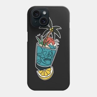 Tattoo Art Skull in Glass With an Island and lemon Phone Case