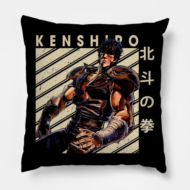 Kenshiro's Wrath Fist Of The North Star's Iconic Battles Pillow by goddessesRED