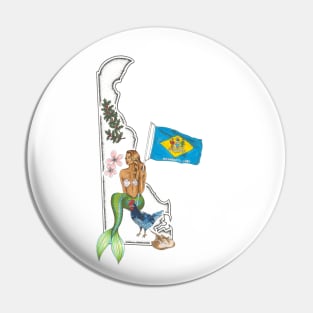 Delaware Mermaid Pin