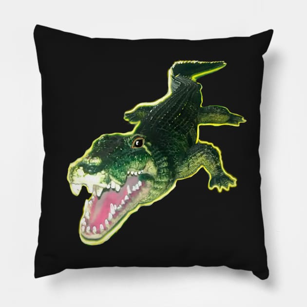 Crocodile alligator reptile mammal Pillow by Artonmytee