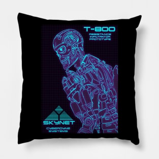 Terminator T-800 skynet 80s neon Slim Pillow