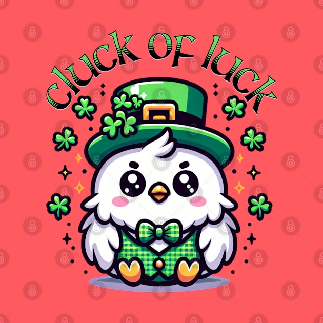 Cluck Of Luck - Chicken Humor St Patrick's Day by DaysMoon