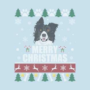 Cute Border Collie Christmas T-Shirt