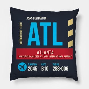 Atlanta Airport Stylish Luggage Tag (ATL) Pillow