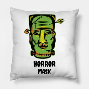 Halloween Mask, Horror Mask, Horror T-Shirt, Horror film, Halloween costume Short. Pillow