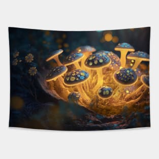 Glowing mushrooms 10 Tapestry