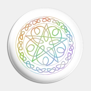 Rainbow pentacle Pin