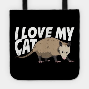 I Love My Cat Opossum Animal Lover Gift Tote