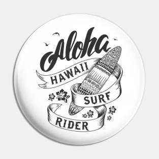 hawaiian surfing aloha Pin