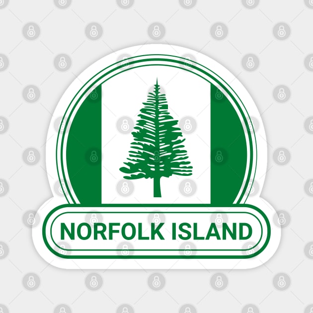 Norfolk Island Country Badge - Norfolk Island Flag Magnet by Yesteeyear