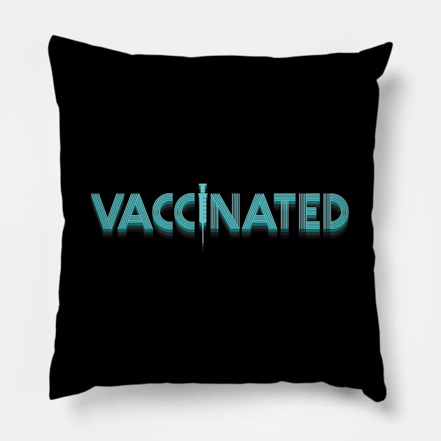 Vaccinated Pillow by Whimsical Thinker