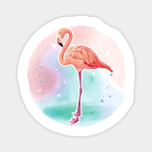 Tropical flamingo Magnet