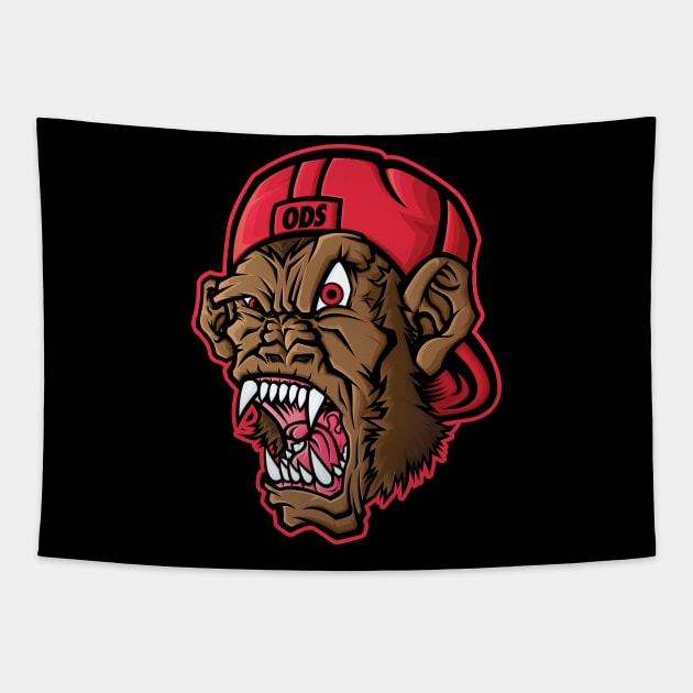 ODS Savage Chimp Tapestry by orozcodesign
