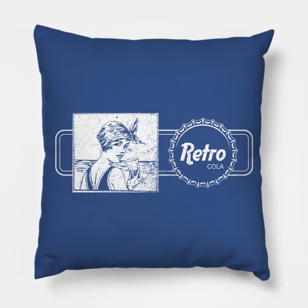 Retro Cola Ad Pillow by GloopTrekker