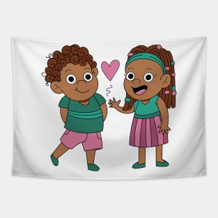 African American Kids P R t shirt Tapestry