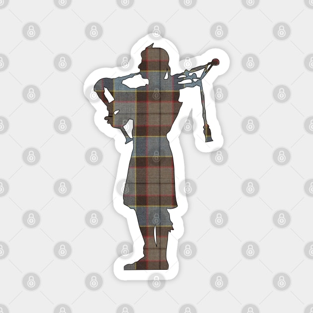 Fraser Bagpipe tartan Magnet by theroseandraven