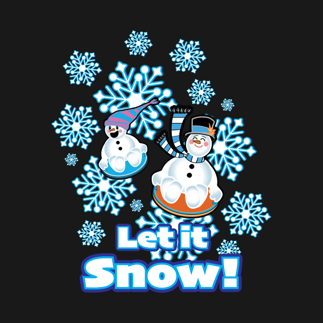 Let it Snow! Snowman snowday by BeebusMarble