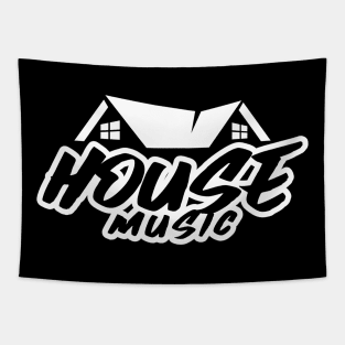 HOUSE MUSIC  - Roof logo Tapestry