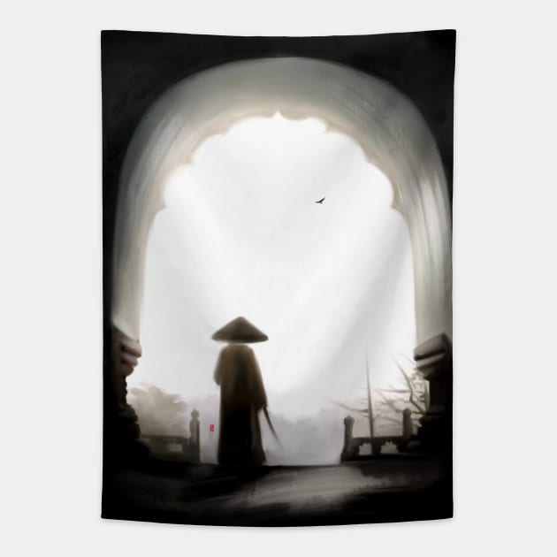 Samurai meditation Tapestry by ILYOart