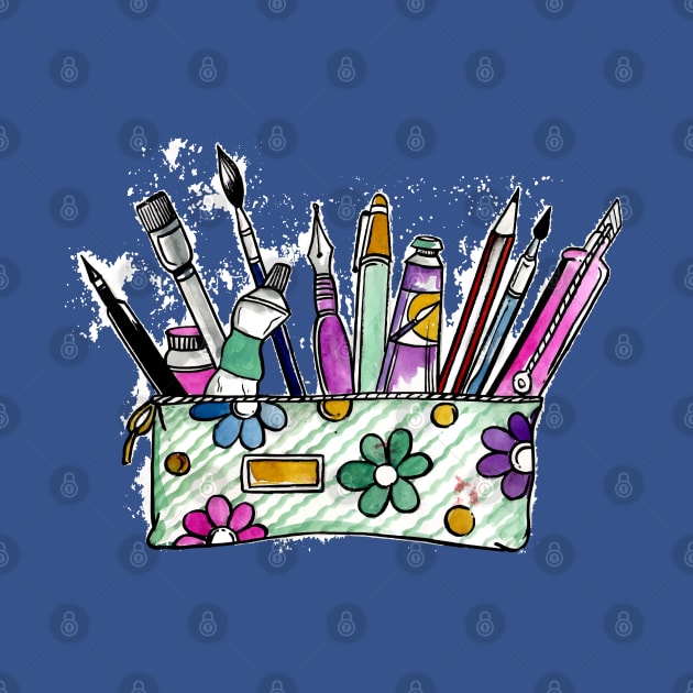 Brush Case Watercolor by Mako Design 