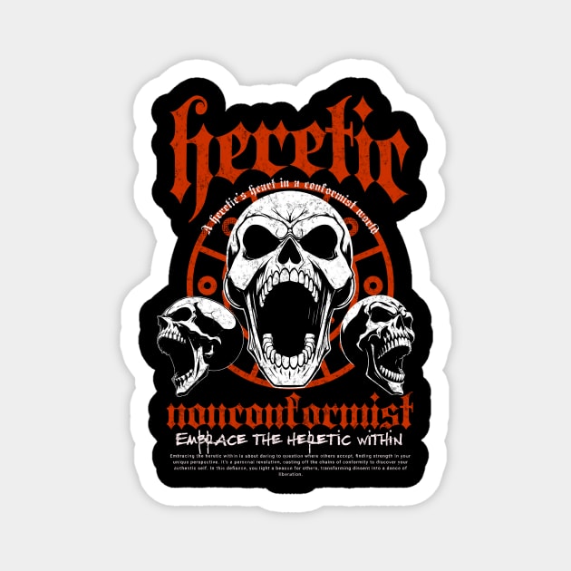 Heretic Skull Magnet by Designed By Marty