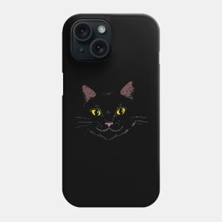 Black Cat face Phone Case