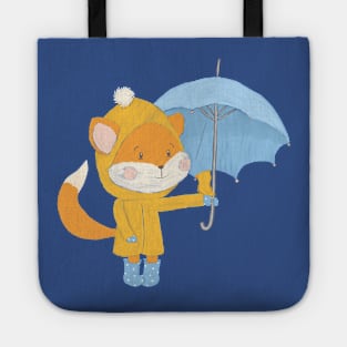 Rainy fox day Tote