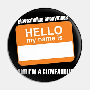 Hello. My name is... (orange badge & white text) Pin