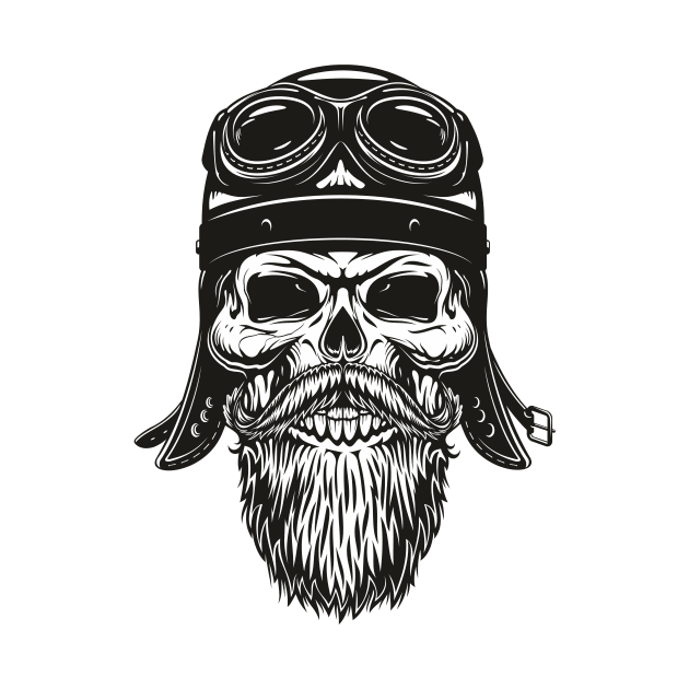 Biker Skull by NewWorldIsHere