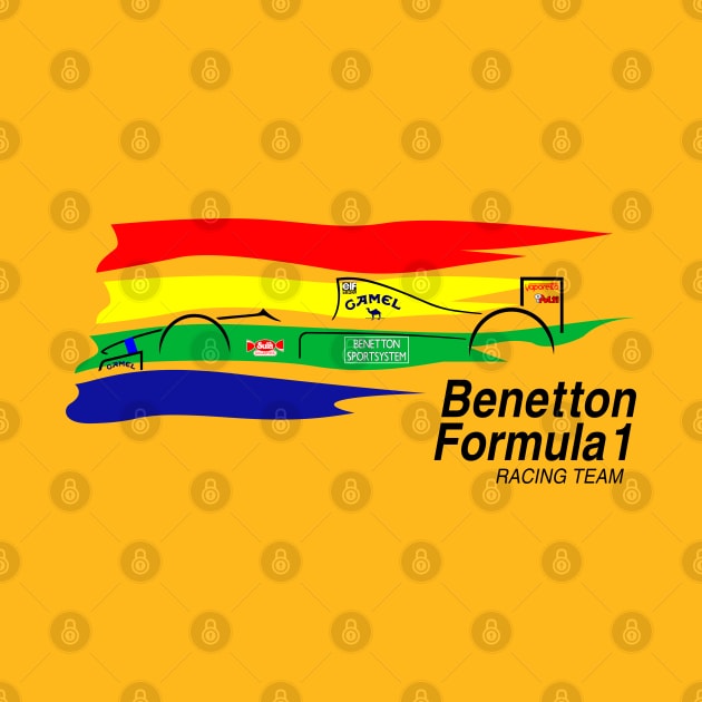 Benetton F1 Team 90's Motorsport Art by San Studios Company