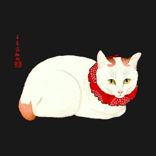 White and Ginger Japanese Cat T-Shirt